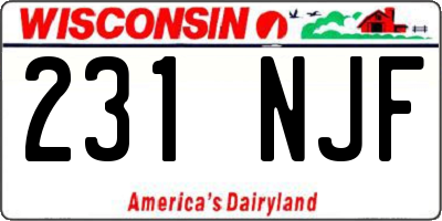 WI license plate 231NJF