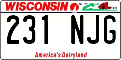 WI license plate 231NJG