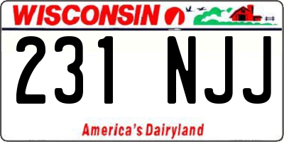 WI license plate 231NJJ