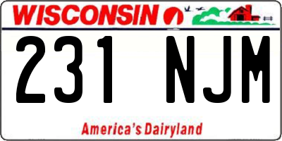 WI license plate 231NJM