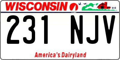 WI license plate 231NJV