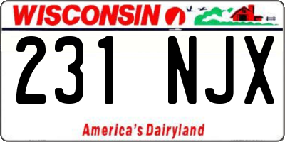 WI license plate 231NJX
