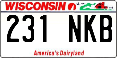 WI license plate 231NKB