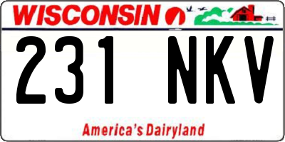 WI license plate 231NKV