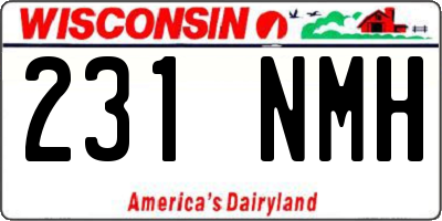 WI license plate 231NMH