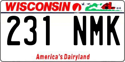 WI license plate 231NMK