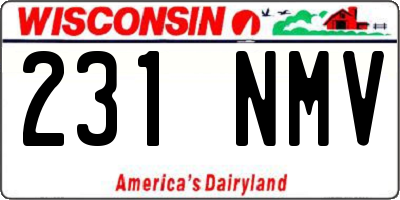 WI license plate 231NMV