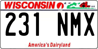WI license plate 231NMX