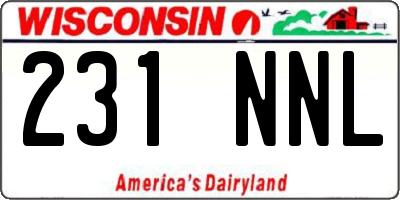 WI license plate 231NNL