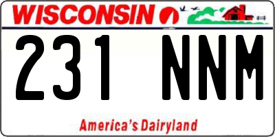 WI license plate 231NNM