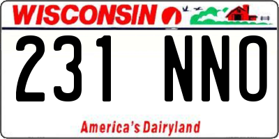 WI license plate 231NNO
