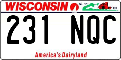 WI license plate 231NQC