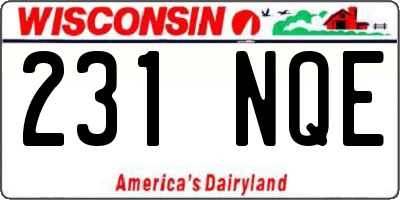 WI license plate 231NQE