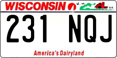 WI license plate 231NQJ