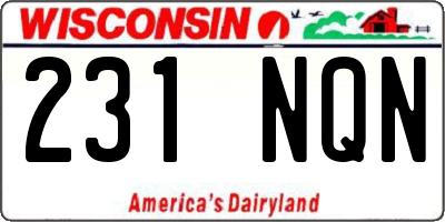 WI license plate 231NQN
