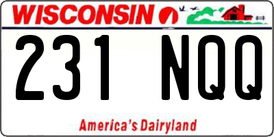 WI license plate 231NQQ