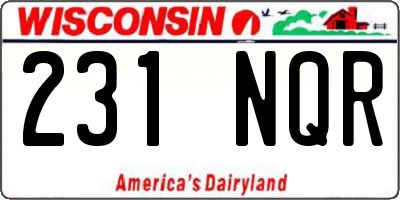 WI license plate 231NQR
