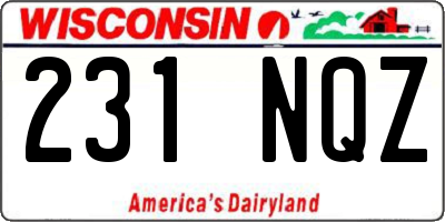 WI license plate 231NQZ