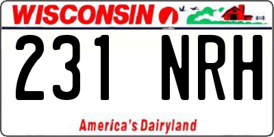 WI license plate 231NRH