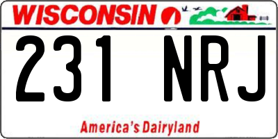 WI license plate 231NRJ