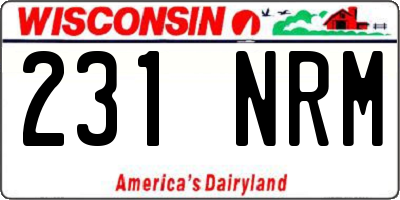 WI license plate 231NRM