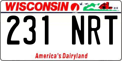 WI license plate 231NRT
