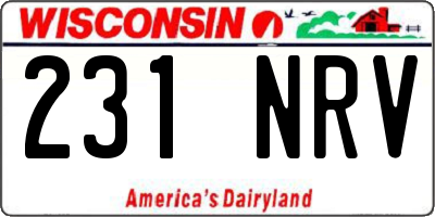 WI license plate 231NRV