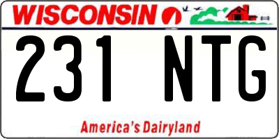 WI license plate 231NTG