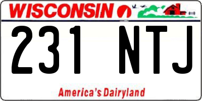 WI license plate 231NTJ