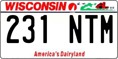 WI license plate 231NTM