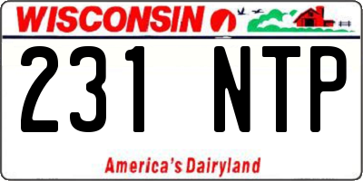 WI license plate 231NTP