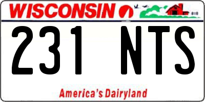WI license plate 231NTS