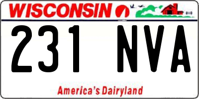 WI license plate 231NVA
