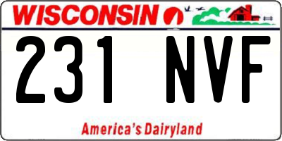 WI license plate 231NVF