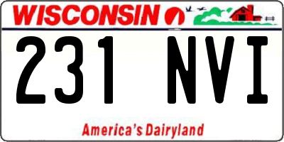 WI license plate 231NVI