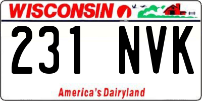 WI license plate 231NVK