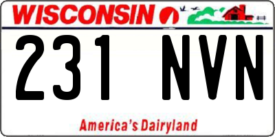 WI license plate 231NVN