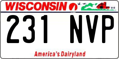 WI license plate 231NVP