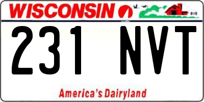 WI license plate 231NVT