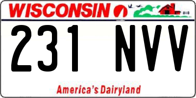 WI license plate 231NVV