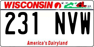 WI license plate 231NVW