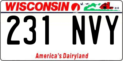 WI license plate 231NVY