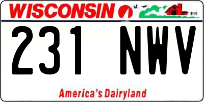 WI license plate 231NWV