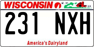 WI license plate 231NXH