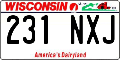WI license plate 231NXJ