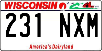 WI license plate 231NXM