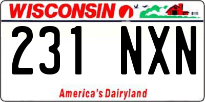 WI license plate 231NXN