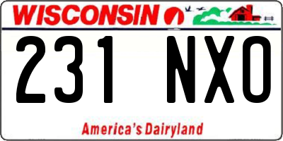 WI license plate 231NXO