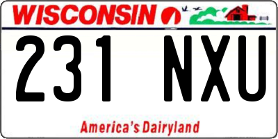 WI license plate 231NXU