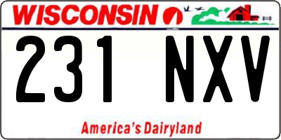 WI license plate 231NXV